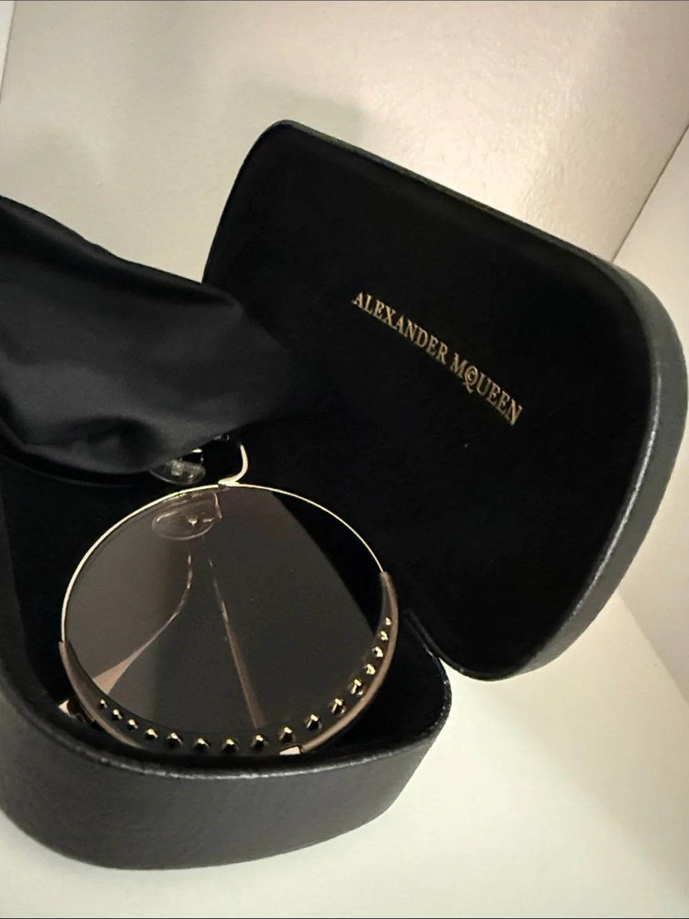 ALEXANDER MCQUEEN 57mm Round Spike Sunglasses - New Condition